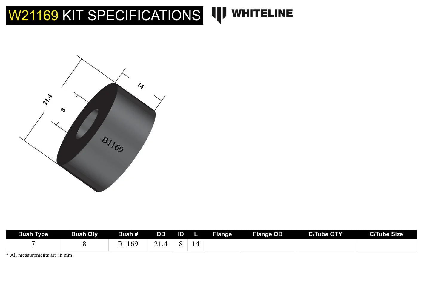 Whiteline Bush Kit - Sway Bar - Link