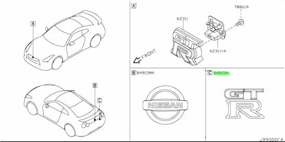 Nissan GTR rear badge